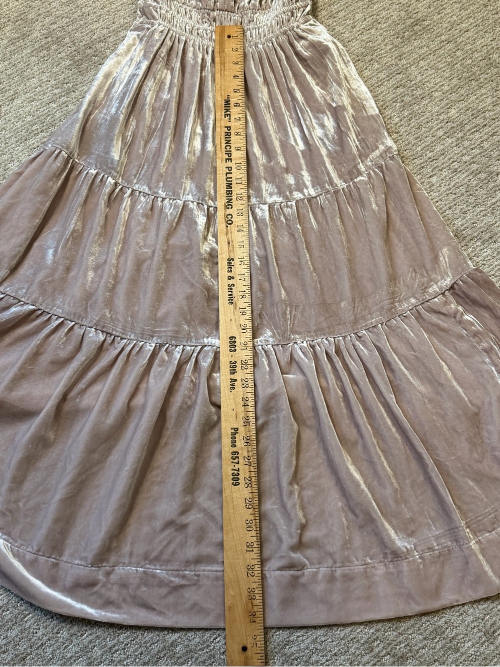 Anthropologie The Somerset Maxi Dress: Velvet Edition Color  LAVENDER XXSP - Picture 6 of 10